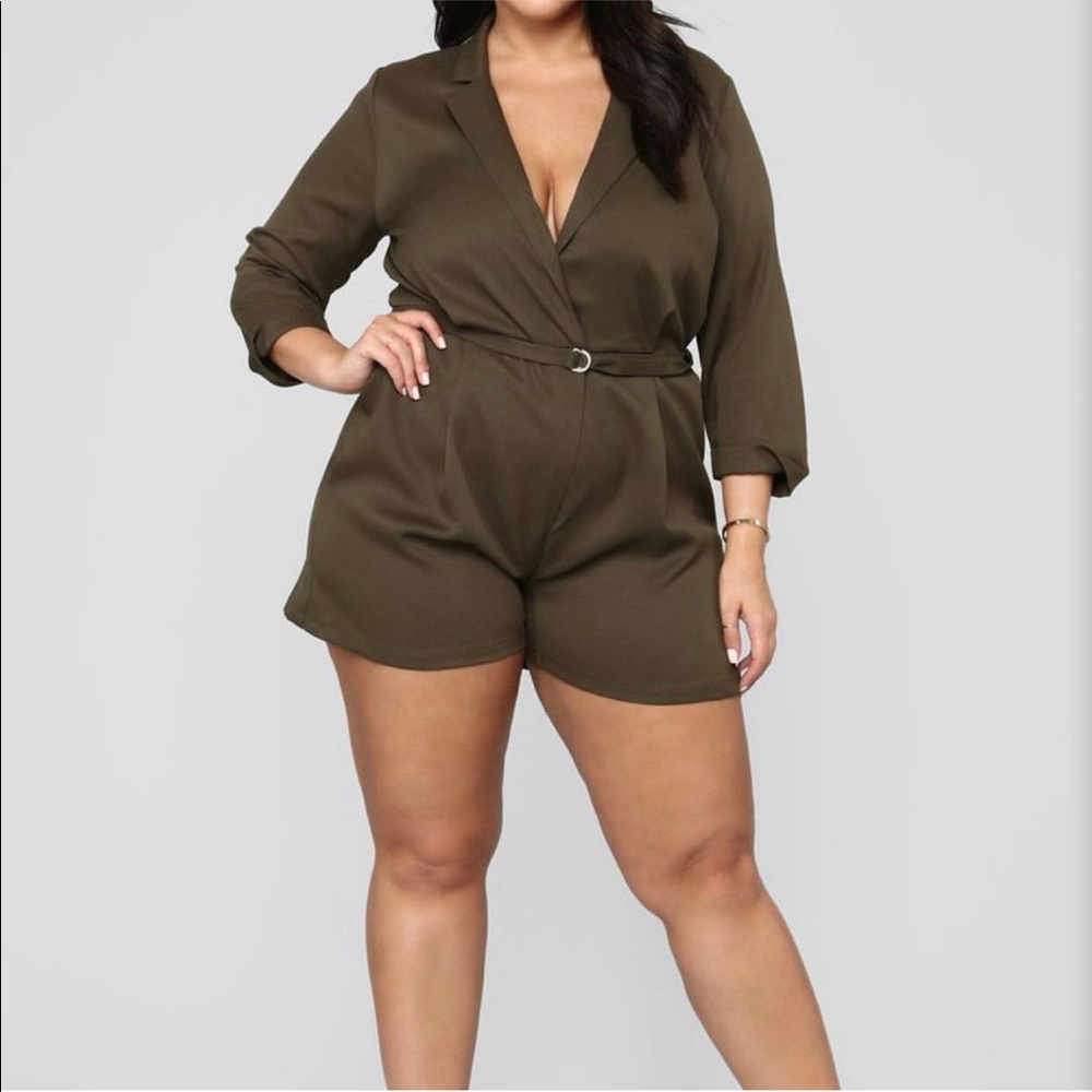 Olive Green Fashion Nova Romper